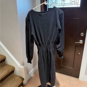 Cider Charcoal Long-Sleeve Dress
